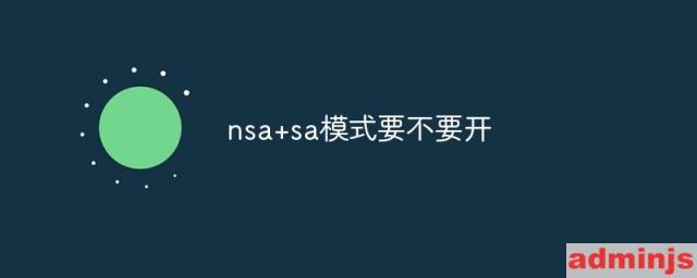 nsa+sa模式要不要开